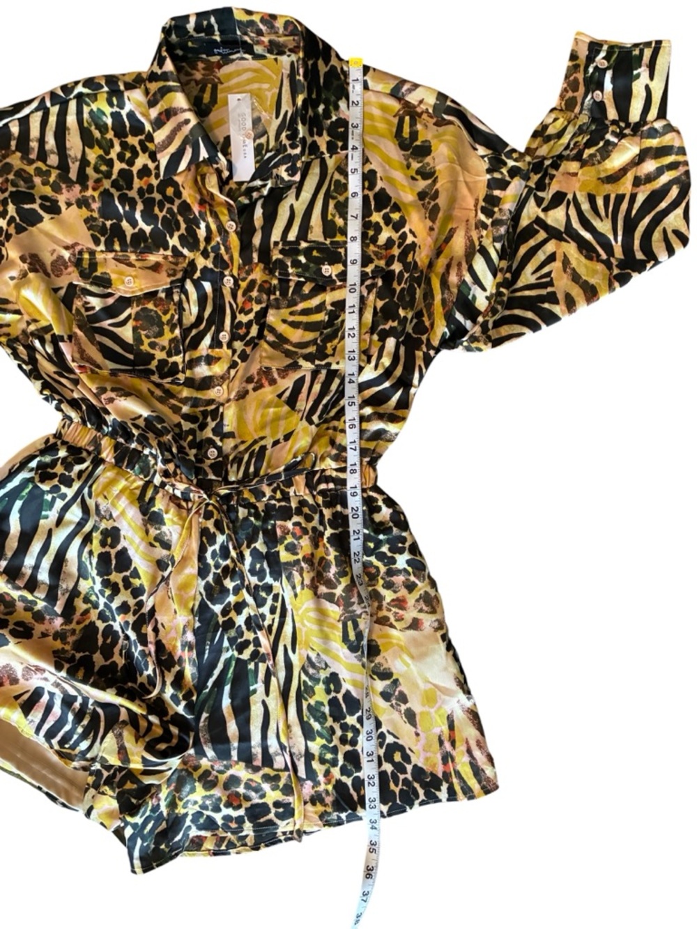 Goodtime U.S.A. mixed animal print long sleeve romper NEW - Picture 10 of 13
